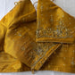 Golden Maggam aari Silk Blouse work
