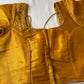 Golden Maggam aari Silk Blouse work