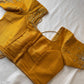 Golden Maggam aari Silk Blouse work