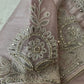 Lavender Silver Maggam aari Silk Blouse work