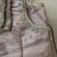 Lavender Silver Maggam aari Silk Blouse work