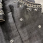 Grey Silver Maggam aari Silk Blouse work