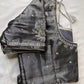 Grey Silver Maggam aari Silk Blouse work