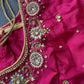 Pink Silk Maggam Aari Work Blouse