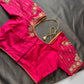 Pink Silk Maggam Aari Work Blouse