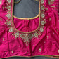 Pink Silk Maggam Aari Work Blouse