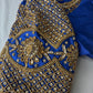 Blue Silk Maggam Aari Work Blouse