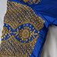 Blue Silk Maggam Aari Work Blouse