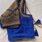 Blue Silk Maggam Aari Work Blouse