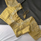 Gold Pearl Tissue Silk Maggam Aari Work Blouse