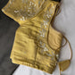 Gold Pearl Tissue Silk Maggam Aari Work Blouse