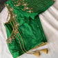 Green Silk Maggam Aari Work Blouse