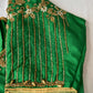 Green Silk Maggam Aari Work Blouse