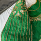 Green Silk Maggam Aari Work Blouse