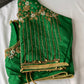 Green Silk Maggam Aari Work Blouse
