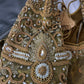 Mehendi Green Silk Maggam Aari Work Blouse