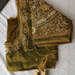 Mehendi Green Silk Maggam Aari Work Blouse
