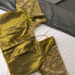 Mehendi Green Silk Maggam Aari Work Blouse