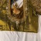 Mehendi Green Silk Maggam Aari Work Blouse