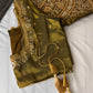 Mehendi Green Silk Maggam Aari Work Blouse