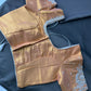 Rust Orange Tissue Silk Embroidery Aari Work Blouse