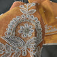 Rust Orange Tissue Silk Embroidery Aari Work Blouse