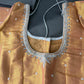 Rust Orange Tissue Silk Embroidery Aari Work Blouse