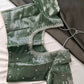 Green Tissue Silk Embroidery Aari Work Blouse