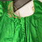 Green Silk Maggam Aari Work Blouse
