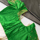 Green Silk Maggam Aari Work Blouse