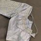 Silver Grey Silk Maggam Aari Work Blouse