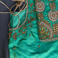 Light Green Silk Maggam Aari Work Blouse