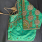 Light Green Silk Maggam Aari Work Blouse