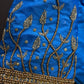 Turqouise Blue Silk Maggam Aari Work Blouse