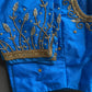 Turqouise Blue Silk Maggam Aari Work Blouse