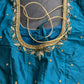 Teal Silk Maggam Aari Work Blouse
