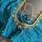 Teal Silk Maggam Aari Work Blouse