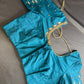 Teal Silk Maggam Aari Work Blouse
