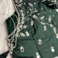 Green Mirror work Maggam Aari Embroidery Blouse