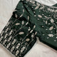 Green Mirror work Maggam Aari Embroidery Blouse