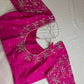 Pink Mirror work Maggam Aari Embroidery Blouse