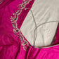 Pink Mirror work Maggam Aari Embroidery Blouse
