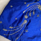 Blue Mirror work Maggam Aari Embroidery Blouse