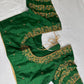 Green Maggam Aari Embroidery Blouse