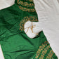 Green Maggam Aari Embroidery Blouse