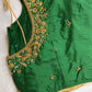 Green Maggam Aari Embroidery Blouse