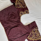 Brown Maggam Aari Embroidery Blouse