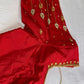 Red Maggam Aari Embroidery Blouse