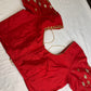 Red Maggam Aari Embroidery Blouse