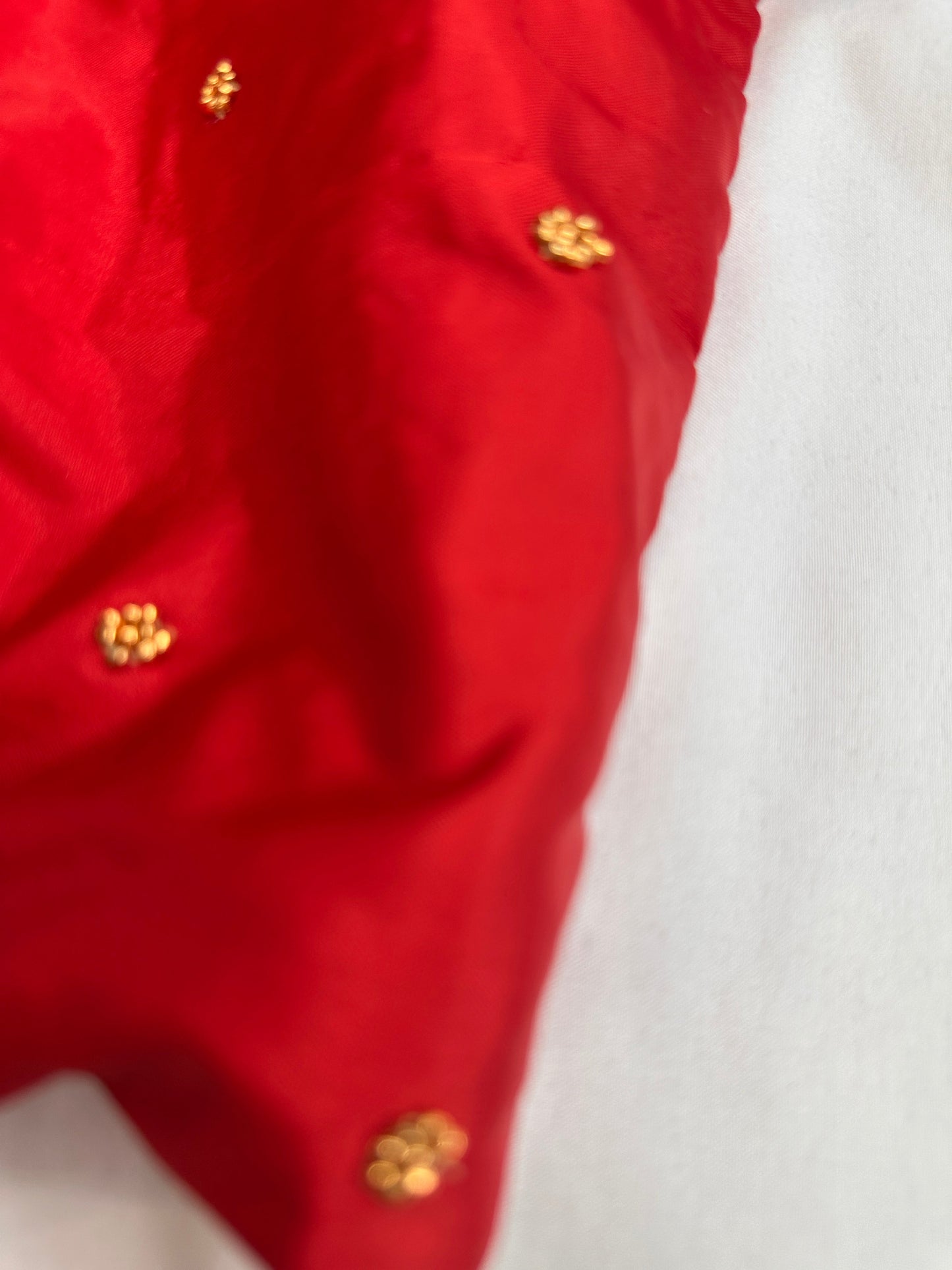 Red Maggam Aari Embroidery Blouse